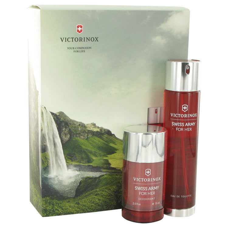 Swiss Army Gift Set By Victorinox 3.4 oz Eau De Toilette Spray + 2.5 oz Deodorant Stick