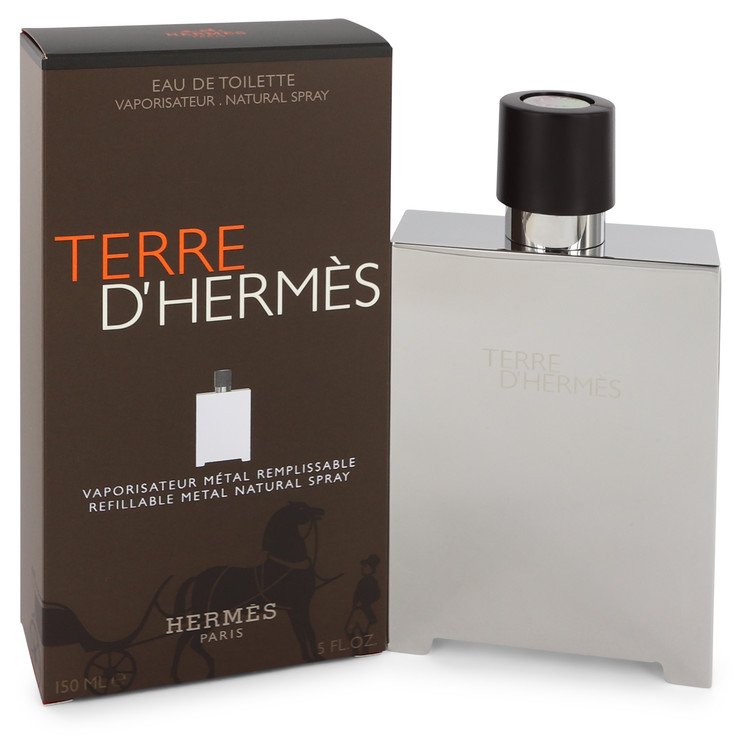 Terre D'hermes Eau De Toilette Spray Refillable (Metal) By Hermes 5 oz Eau De Toilette Spray Refillable