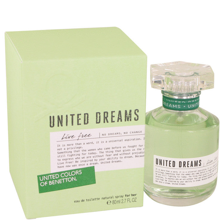 United Dreams Live Free Eau De Toilette Spray By Benetton 2.7 oz Eau De Toilette Spray