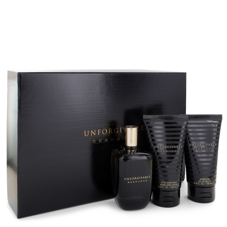 Unforgivable Gift Set By Sean John 4.2 oz Eau De Toilette Spray + 3.4 oz Shower Gel + 3.4 oz After Shave Balm