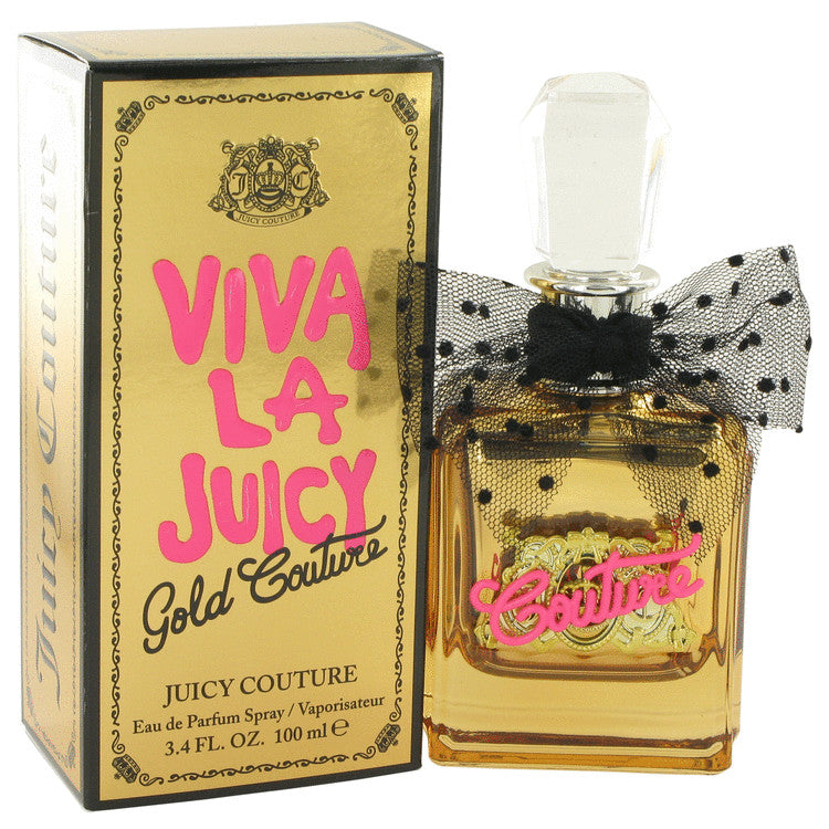 Viva La Juicy Gold Couture Eau De Parfum Spray By Juicy Couture 3.4 oz Eau De Parfum Spray