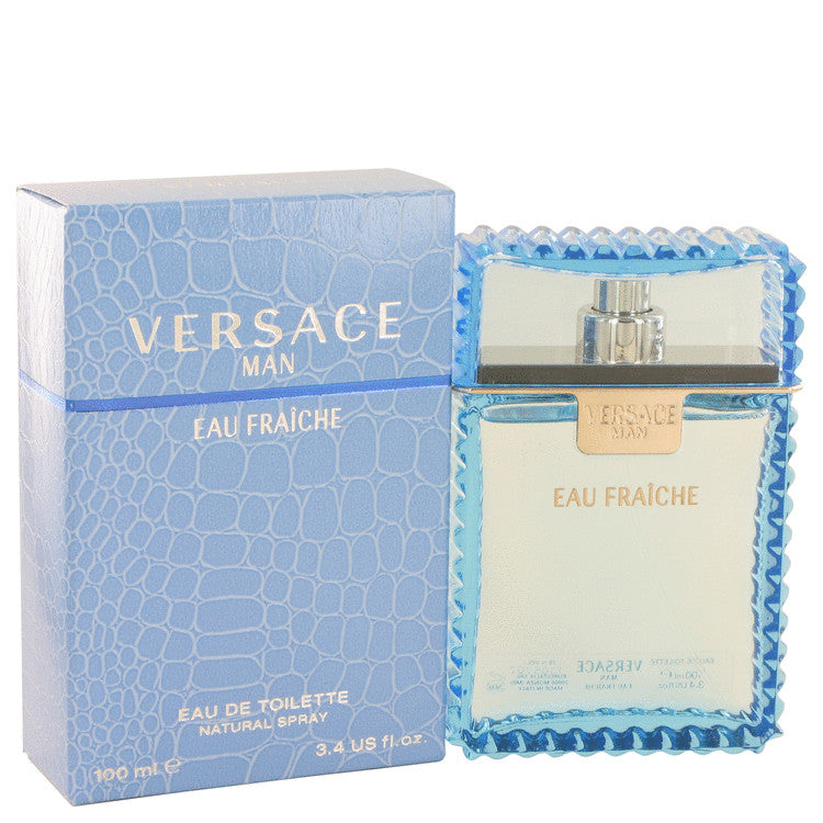 Versace Man Eau Fraiche Eau De Toilette Spray (Blue) By Versace 3.4 oz Eau Fraiche Eau De Toilette Spray