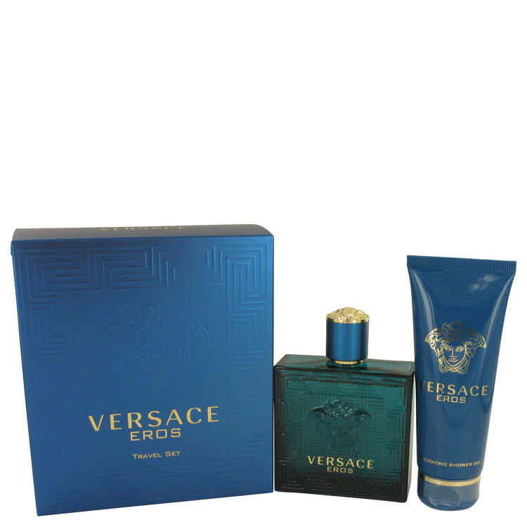 Versace Eros Gift Set By Versace 3.4 oz Eau De Toilette Spray + 3.4 oz Shower Gel