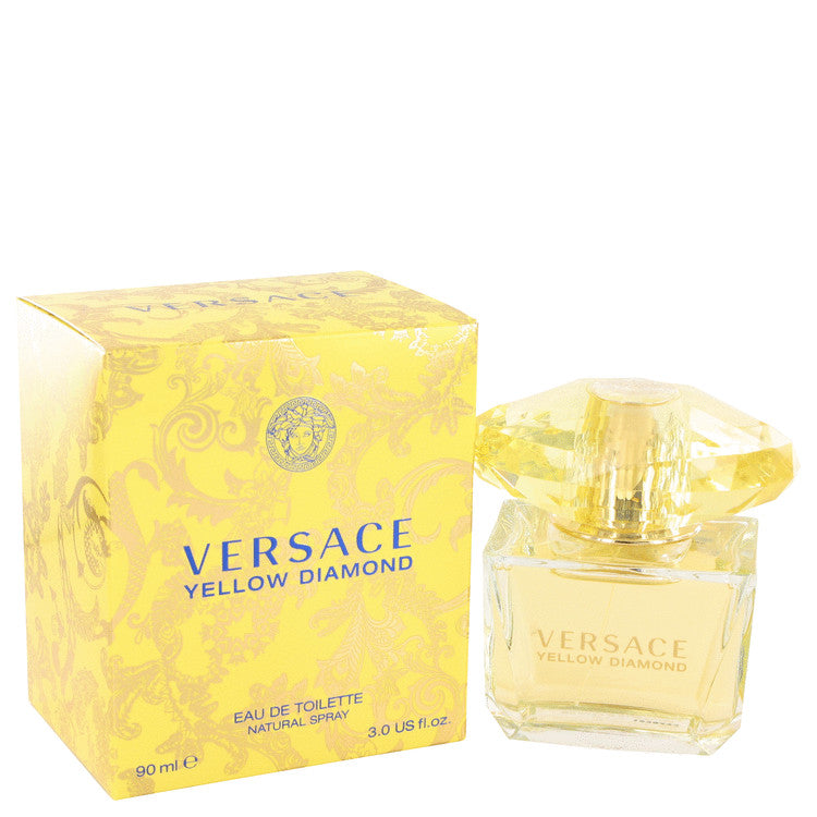 Versace Yellow Diamond Eau De Toilette Spray By Versace 3 oz Eau De Toilette Spray