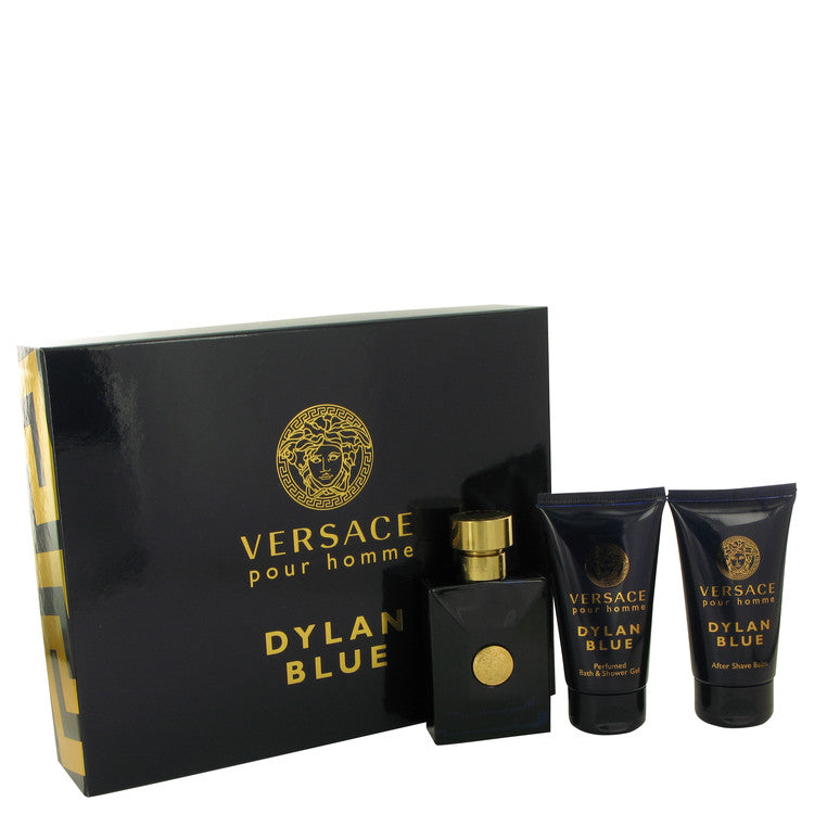 Versace Pour Homme Dylan Blue Gift Set By Versace 1.7 oz Eau De Toilette Spray + 1.7 oz After Shave Balm + 1.7 oz Shower Gel