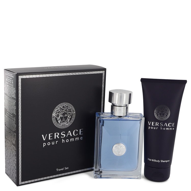 Versace Pour Homme Gift Set By Versace 3.4 oz Eau De Toilette Spray + 3.4 oz Shower Gel