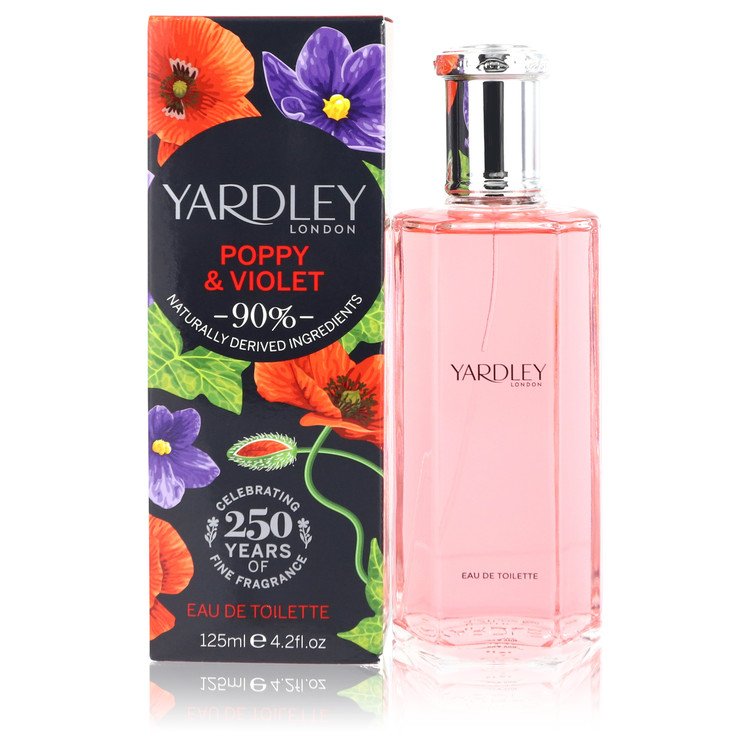 Yardley Poppy & Violet Eau De Toilette Spray By Yardley London 4.2 oz Eau De Toilette Spray